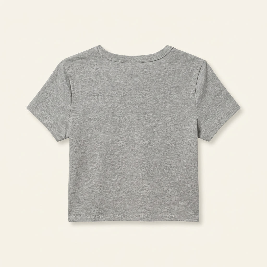 The Beach Women's Cropped Tee - Heather Gray / Teal