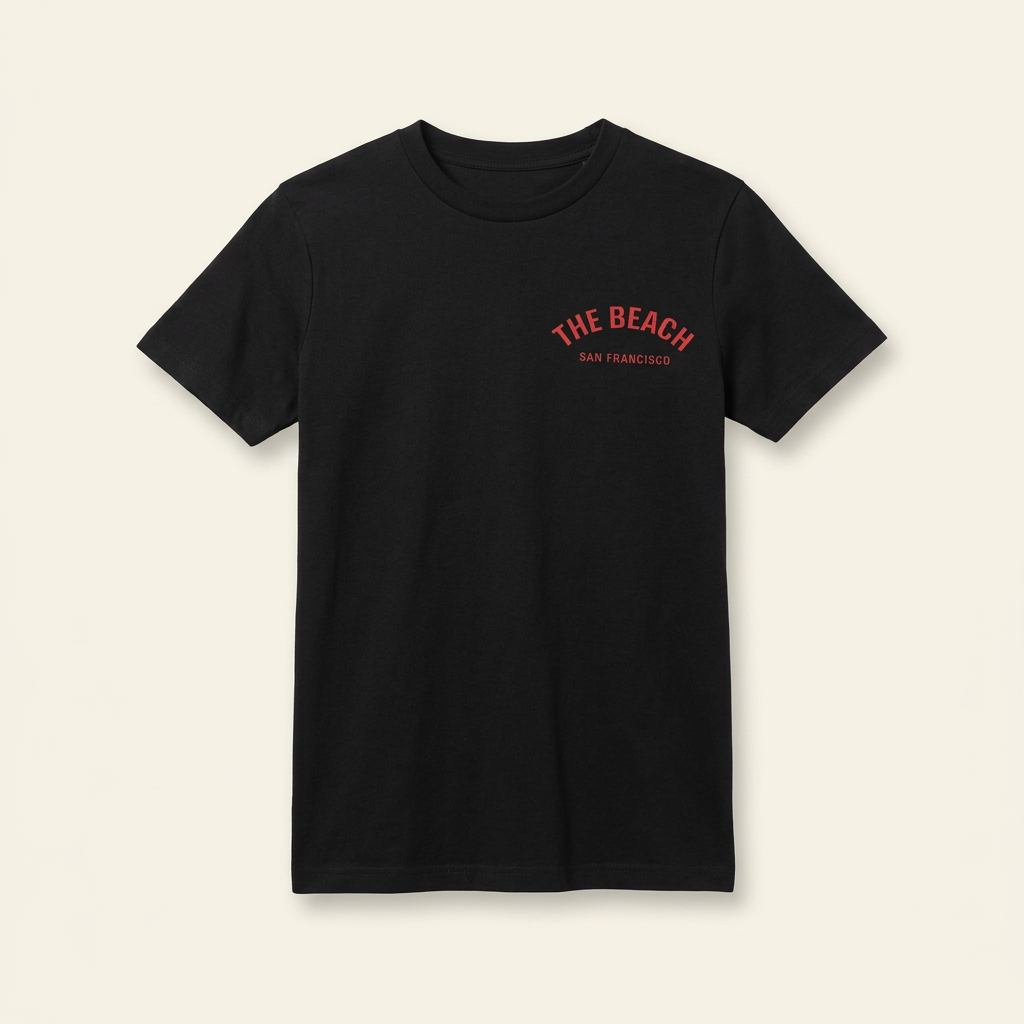 The Beach Women's Tee - Black / Red