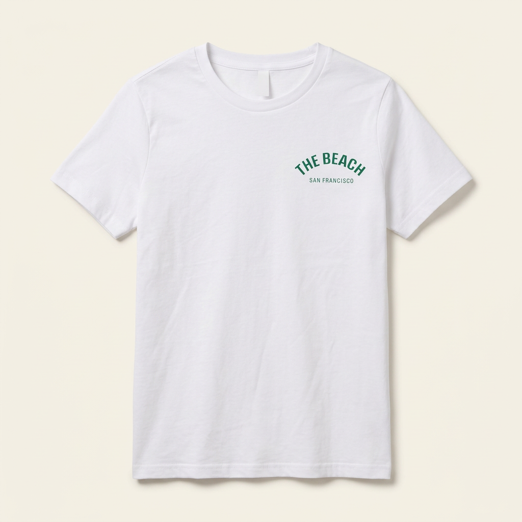 The Beach Women's Tee - White / Green